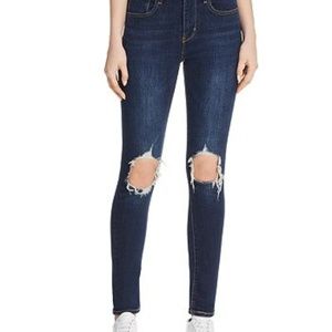 Levi's 721 High Rise Ripped Skinny Jeans